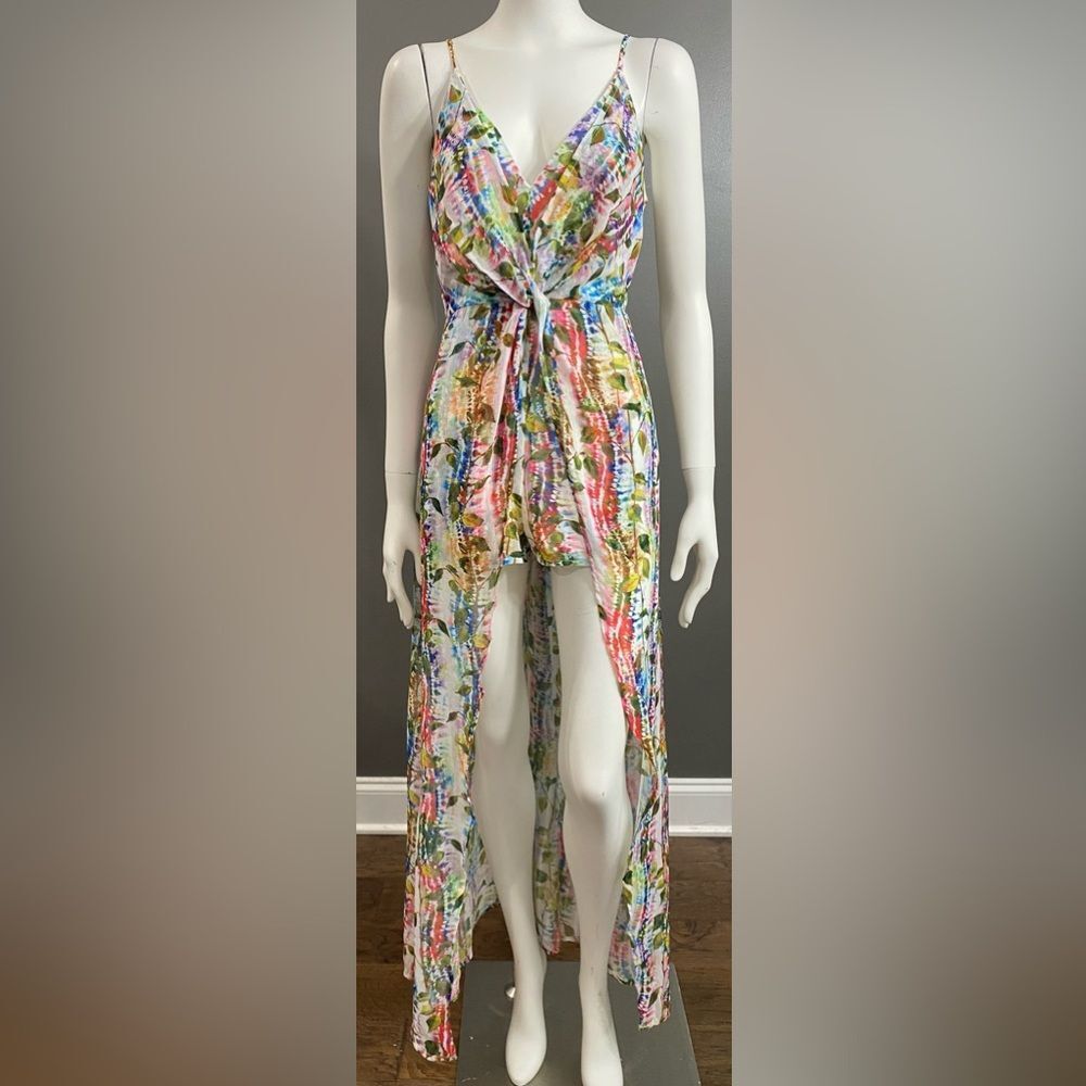 Blush Boutique Colorful Floral V-Neck Maxi Shorts/Dress Combo Size S